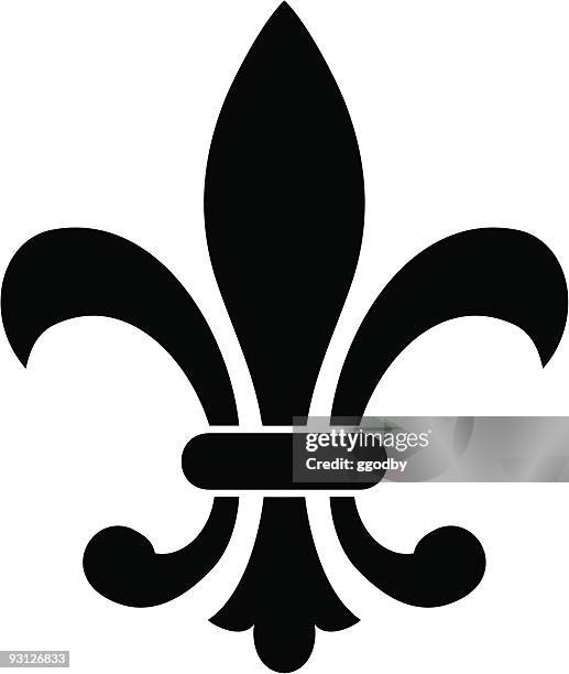 vektor fleur-de-lis - lilien stock-grafiken, -clipart, -cartoons und -symbole