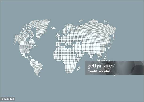 konturierte world karte - elektronische handel stock-grafiken, -clipart, -cartoons und -symbole