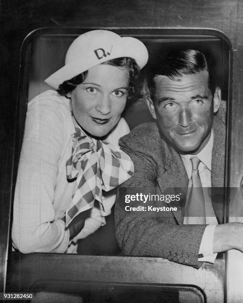 Henry Thynne, Viscount Weymouth , the Marquess of Bath's heir, leaves Victoria Station in London for a cycling tour of Europe with his wife Daphne,...