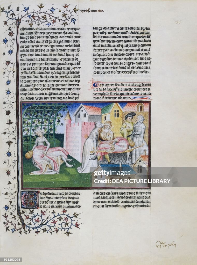 Miniature of The Decameron, Fourth day, Sixth tale