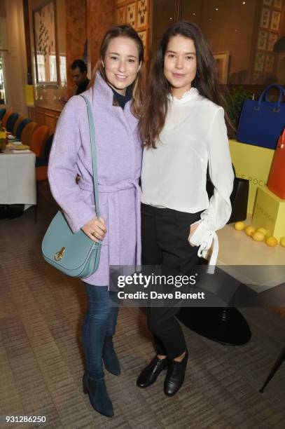 Kelly Eastwood and Sarah Ann Macklin attend the Espie Roche launch breakfast at The Chess Club on March 13, 2018 in London, England.