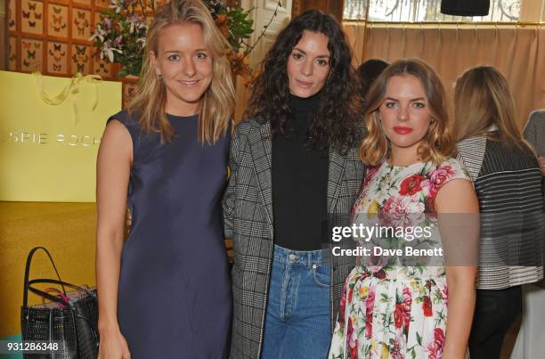 Hedvig Opshaug poses with Espie Roche co-founder Hermione Espie Underwood and Alexandra Roche-Hamilton attend the Espie Roche launch breakfast at The...