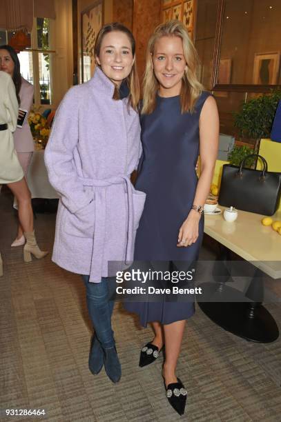 Kelly Eastwood and Espie Roche co-founder Hermione Espie Underwood attend the Espie Roche launch breakfast at The Chess Club on March 13, 2018 in...
