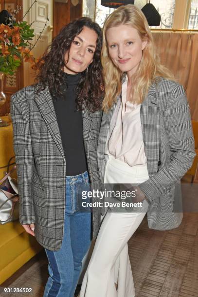 Hedvig Opshaug and Candice Lake attend the Espie Roche launch breakfast at The Chess Club on March 13, 2018 in London, England.