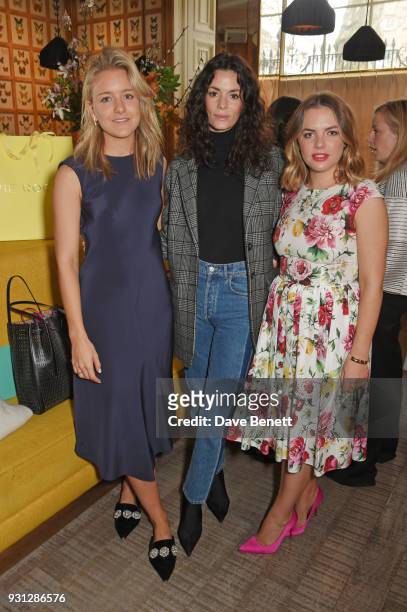 Hedvig Opshaug poses with Espie Roche co-founder Hermione Espie Underwood and Alexandra Roche-Hamilton attend the Espie Roche launch breakfast at The...