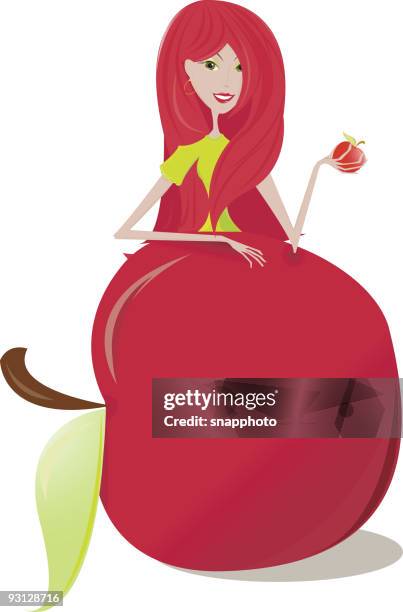 apple a day - sampling stand stock illustrations