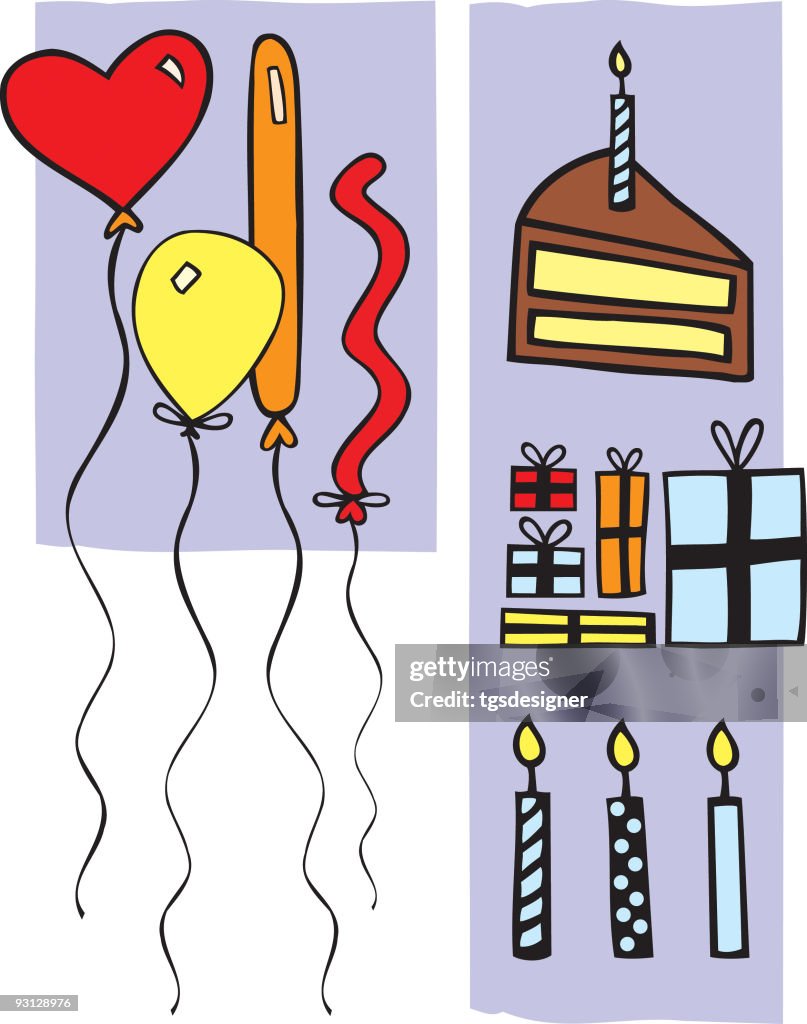 Birthday Bash Icons