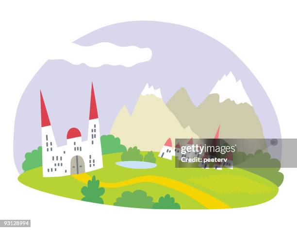 small vector kingdom - estonia forest stock illustrations