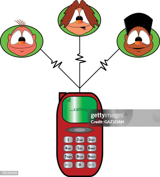 staying connected - staying connected stock illustrations