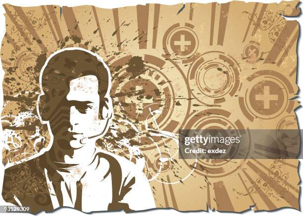 retro musical design - classical musicians stock illustrations