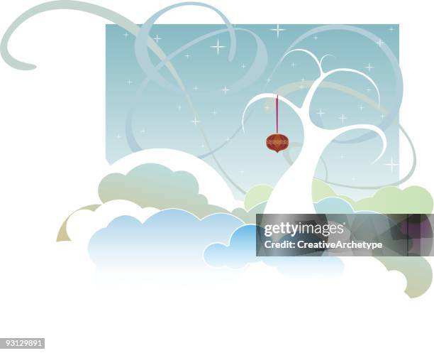 winter wonderland - perfect timing stock illustrations