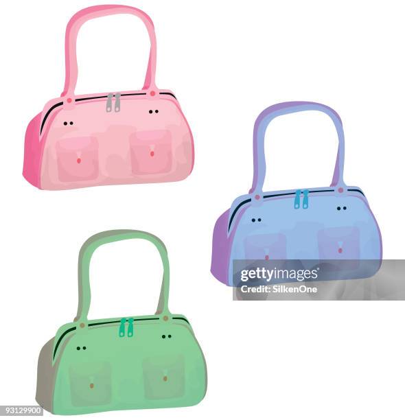 handbags - leather strap stock illustrations