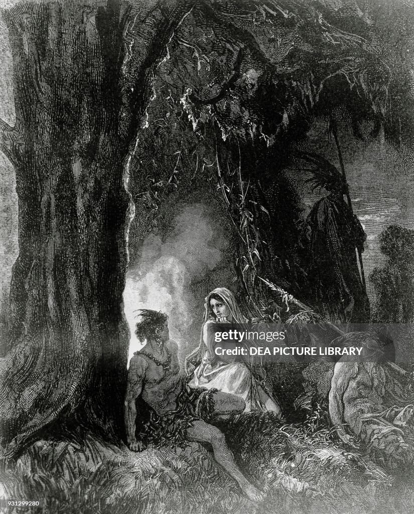 Atala and Chactas, Illustration for Atala, novella