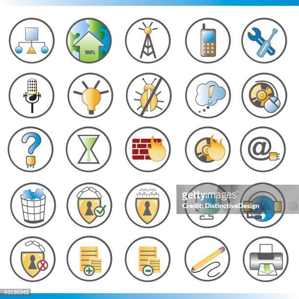 tech-icons set - mobile phone edit stock-grafiken, -clipart, -cartoons und -symbole