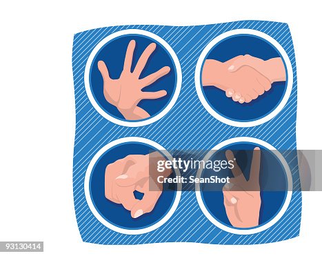 Gesture hands vector elements Gesture hands vector elements