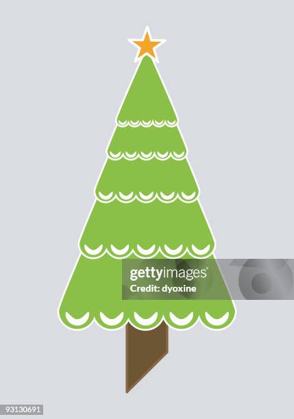 christmas tree - silent night stock illustrations