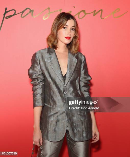 Carmen Hamilton attends the Si Passione By Giorgio Armani Launch on March 13, 2018 in Sydney, Australia.