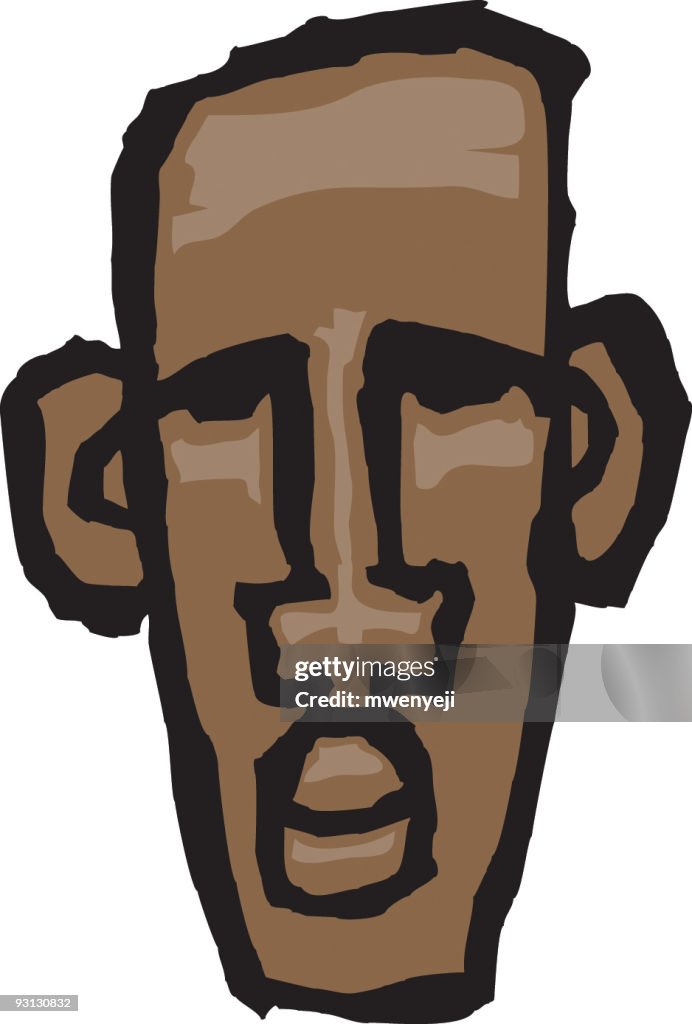 Stylized African Tribal Face
