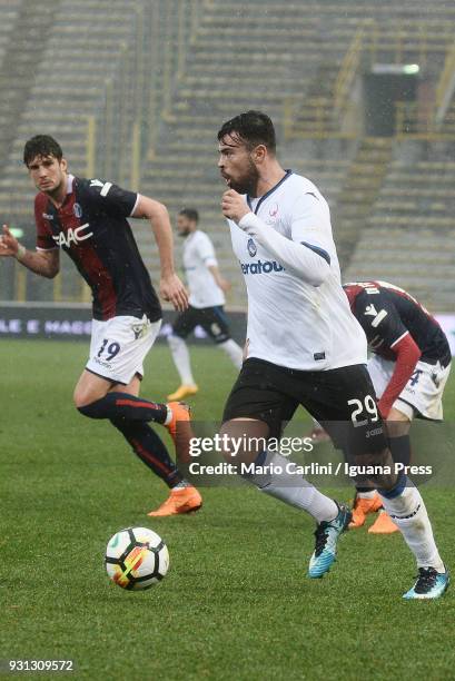 Andrea Petagna of Atalanta BC in action during the serie A match between Bologna FC and Atalanta BC at Stadio Renato Dall'Ara on March 11, 2018 in...