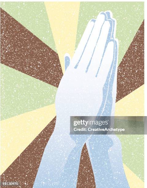 prayer - rough hands stock illustrations