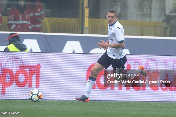 Timothy Castagne of Atalanta BC in action during the serie A match between Bologna FC and Atalanta BC at Stadio Renato Dall'Ara on March 11, 2018 in...