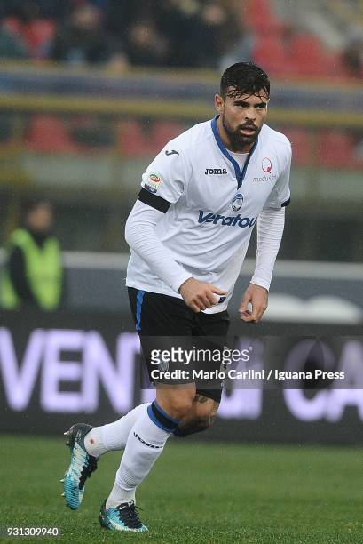 Andrea Petagna of Atalanta BC looks on during the serie A match between Bologna FC and Atalanta BC at Stadio Renato Dall'Ara on March 11, 2018 in...