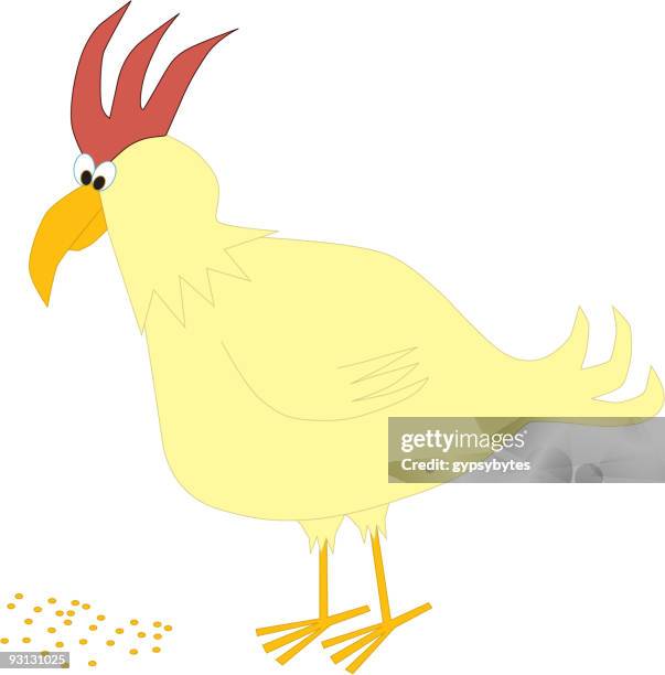 chicken vector cartoon 1 - backyard stock illustrations