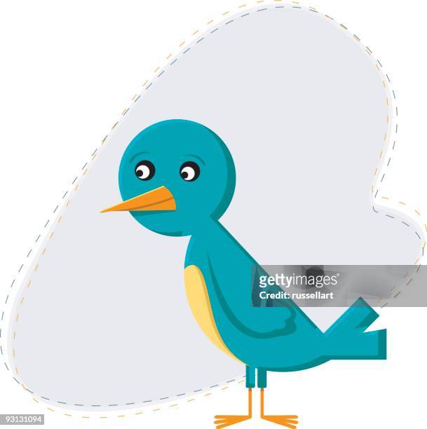 blue bird - blue cardinal bird stock-grafiken, -clipart, -cartoons und -symbole