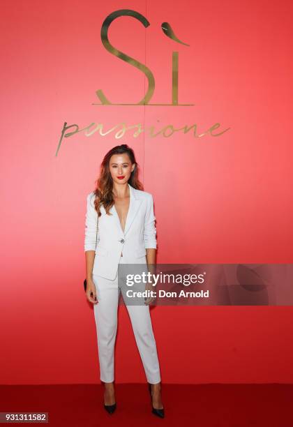 Eleanor Pendleton attends the Si Passione By Giorgio Armani Launch on March 13, 2018 in Sydney, Australia.