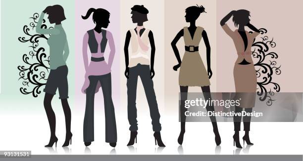 ilustraciones, imágenes clip art, dibujos animados e iconos de stock de alta costura - cadera mujer