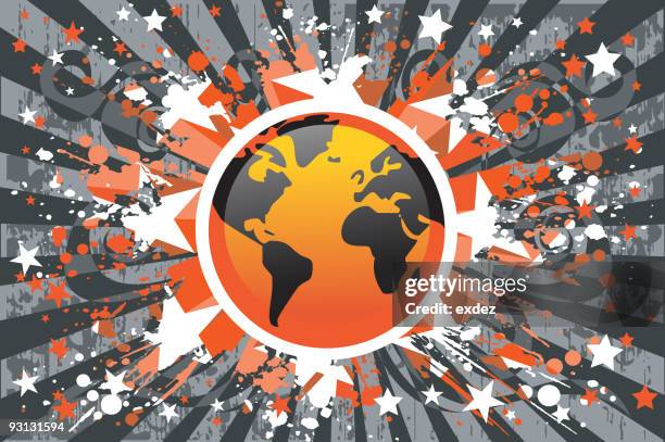 world globe design - heat map stock illustrations