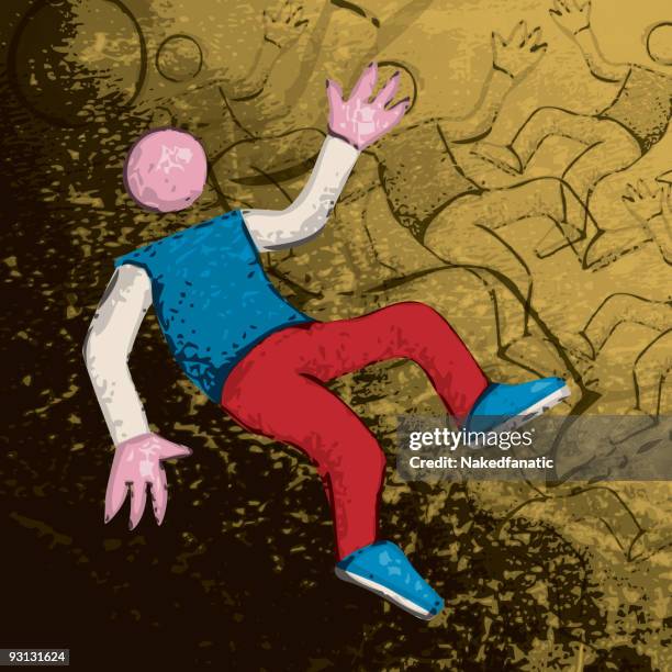 falling guy - bad dancing stock illustrations