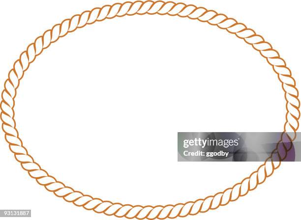 ilustrações de stock, clip art, desenhos animados e ícones de vector oval -91604 corda - elipse