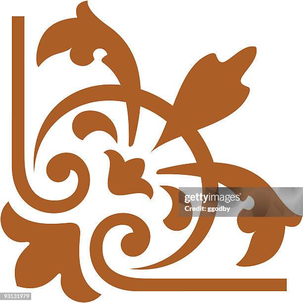 104-scroll (corner) - corner stock illustrations