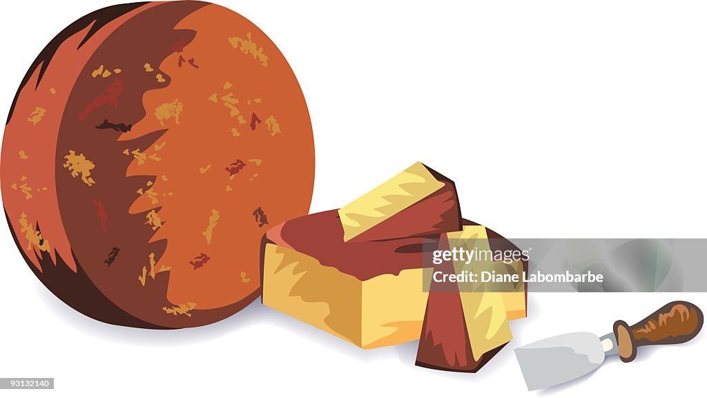 Cheese Wheel Illustration