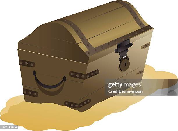 Closed Treasure Chest High-Res Vector Graphic