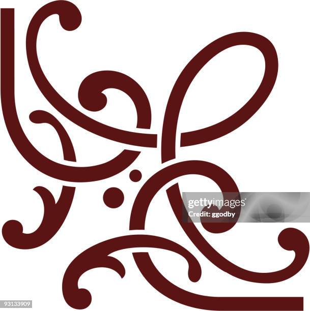 138-scroll (corner) - corner stock illustrations