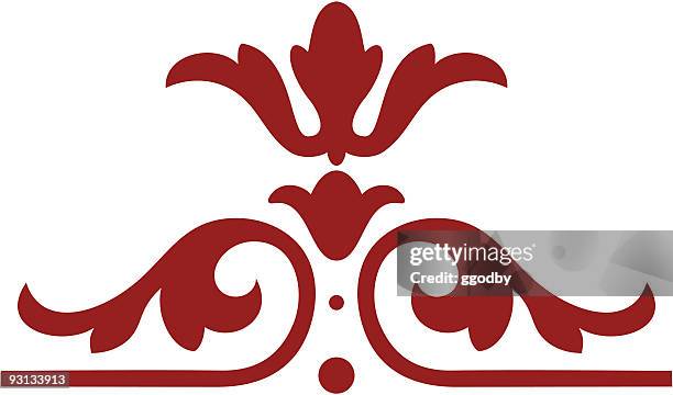 129-scroll - western frame stock illustrations