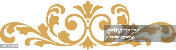 ornate vector scroll - embellishment stock illustrations