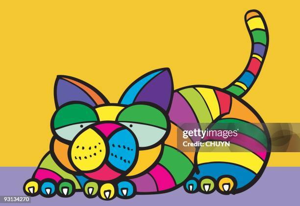 carnival cat - grace tame stock illustrations