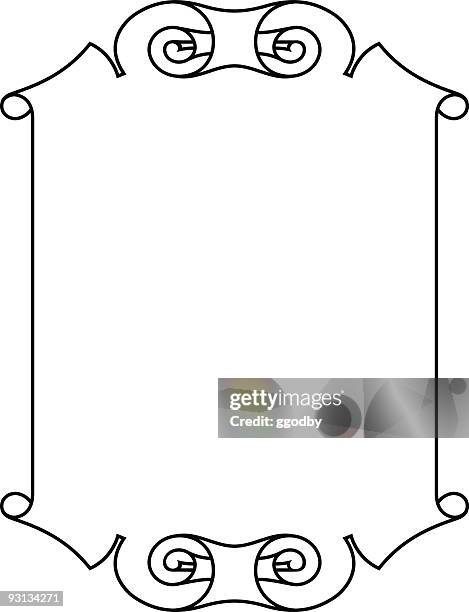 shield5b-62504-bw - western pattern stock illustrations