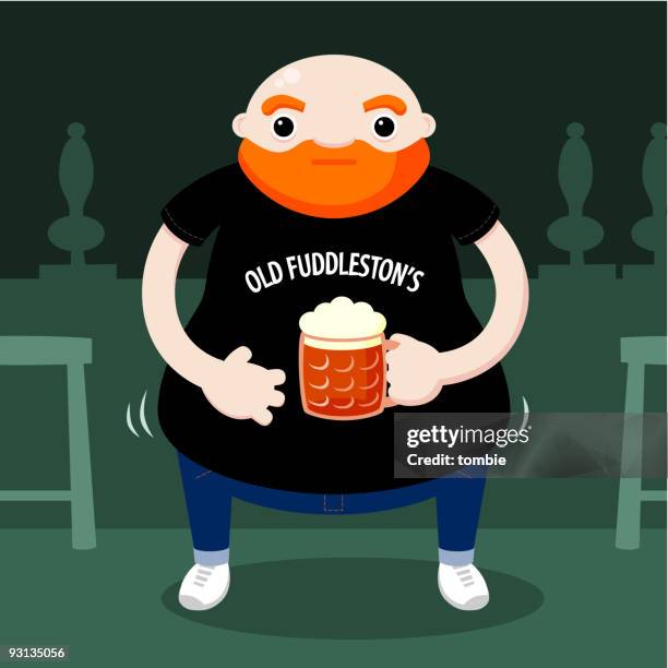beer belly - draft beer stock illustrations
