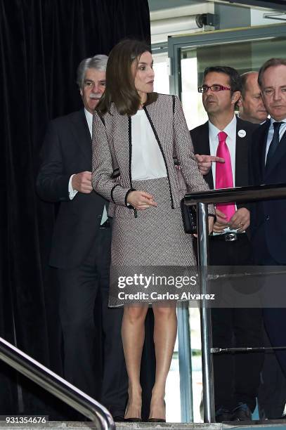 Queen Letizia of Spain attends a meeting for the Rare Diseases Day at the Goya Theater on March 13, 2018 in Madrid, Spain.