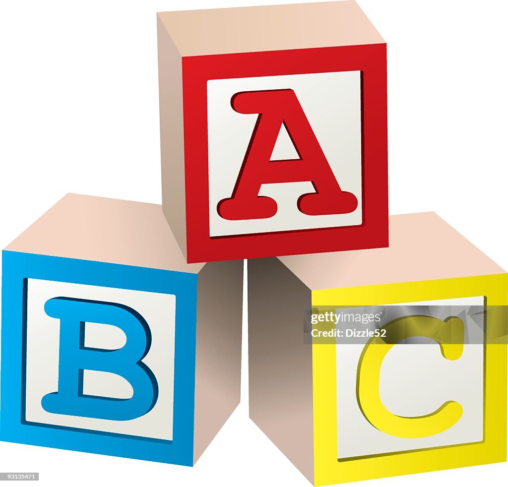 Graphic of three stacked ABC blocks