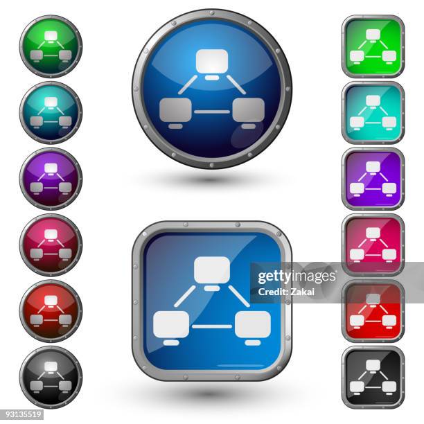 Button Line Network Network Connection Circle Photos and Premium High Res Pictures - Getty ...