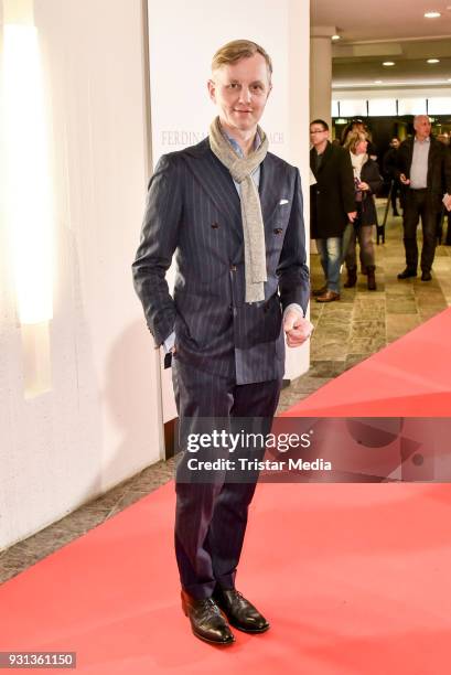 Max Raabe during Ferdinand Von Schirach presents his new book 'Strafe' at Philharmonie on March 12, 2018 in Berlin, Germany.