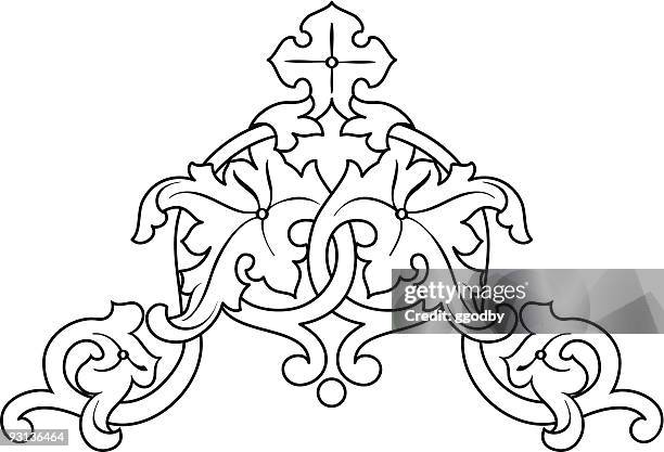 scroll-91404 - gothic style stock illustrations