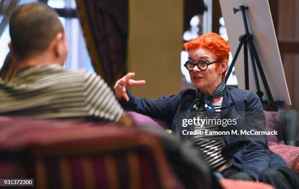 Costume designer Sandy Powell during the Meet the Master tutorial session on day five of Qumra, the fourth edition of the industry event by the Doha...