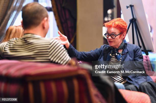 Costume designer Sandy Powell during Meet the Master tutorial session on day five of Qumra, the fourth edition of the industry event by the Doha Film...