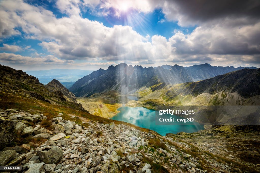 Grand étang de Hinczowy dans les hautes Tatras, Slovaquie